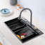 Évier de cuisine à montage sur plan 29,5 "L x 18" avec robinet