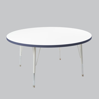 48" Round Thermofused Activity Table with Adjustable Standard Swivel Glide Legs