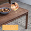 Table basse rectangulaire en bois massif noisette