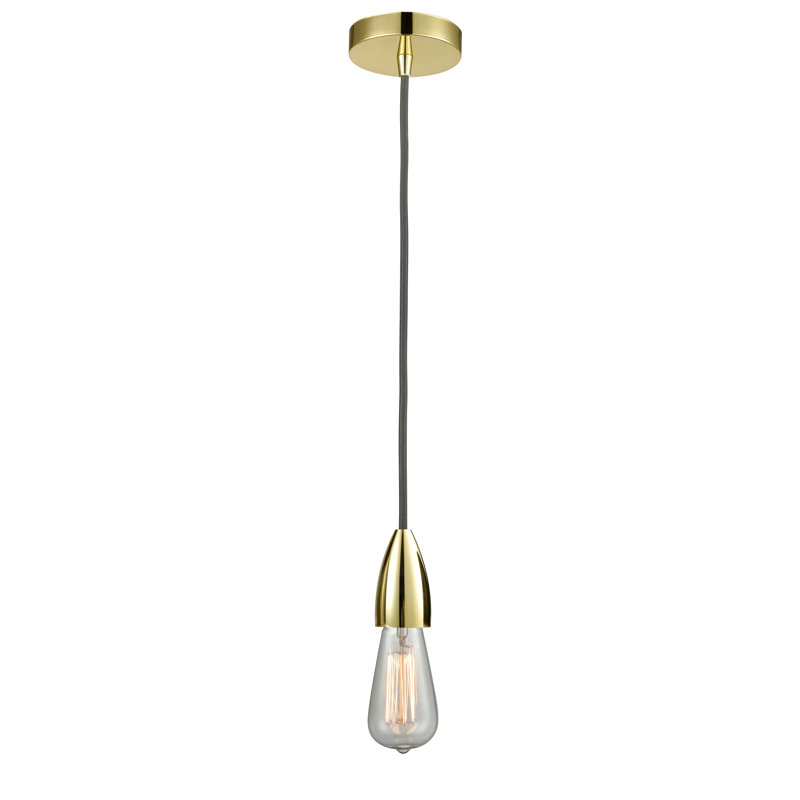 Cecile 1 - Light Single Pendant, Gold/Gray