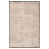 Orson Hand Knotted Wool Geometric Area Rug in Gray/Gold
