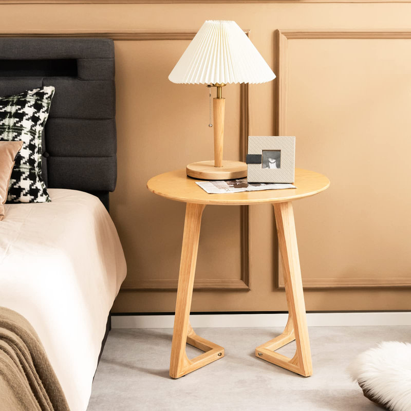 Solid Wood Sled End Table