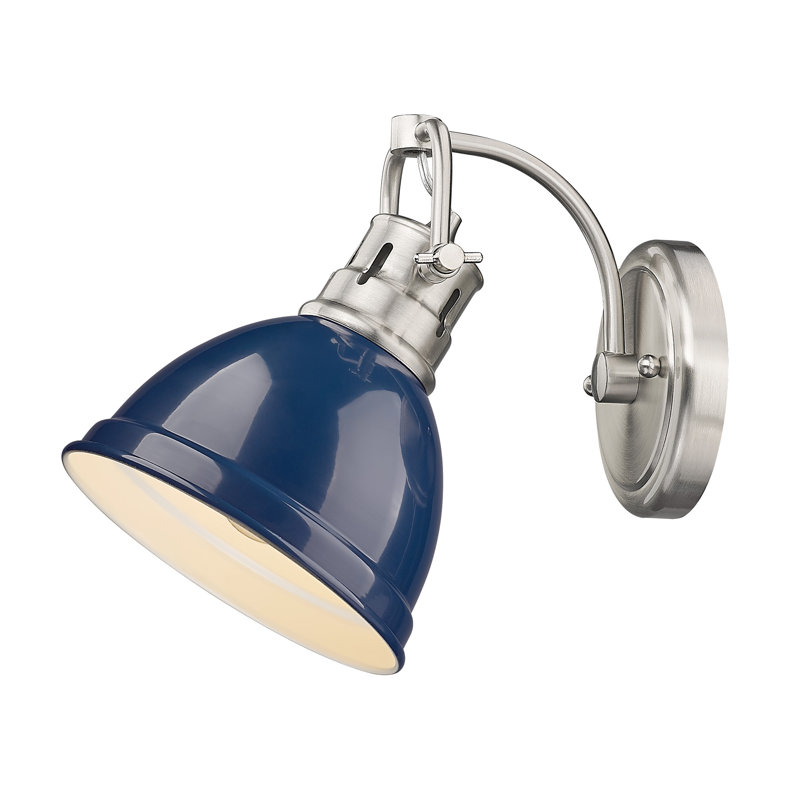 Dimmable Vanity Light, Pewter, Navy Blue