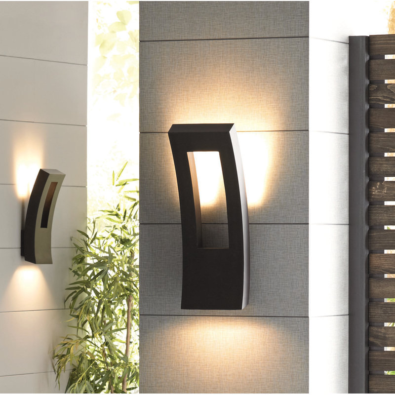Dawn LED Wall Light, Black, 23" H x 18.5" W x 8.5" D