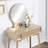 Maly Contemporary Wood Vanity And Stool Set-944593612