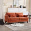 Canapé en chenille de style Mid-Century moderne en tissu avec coussins épais et pieds en bois brun, parfait pour le salon ou la chambre à coucher-1320880877
