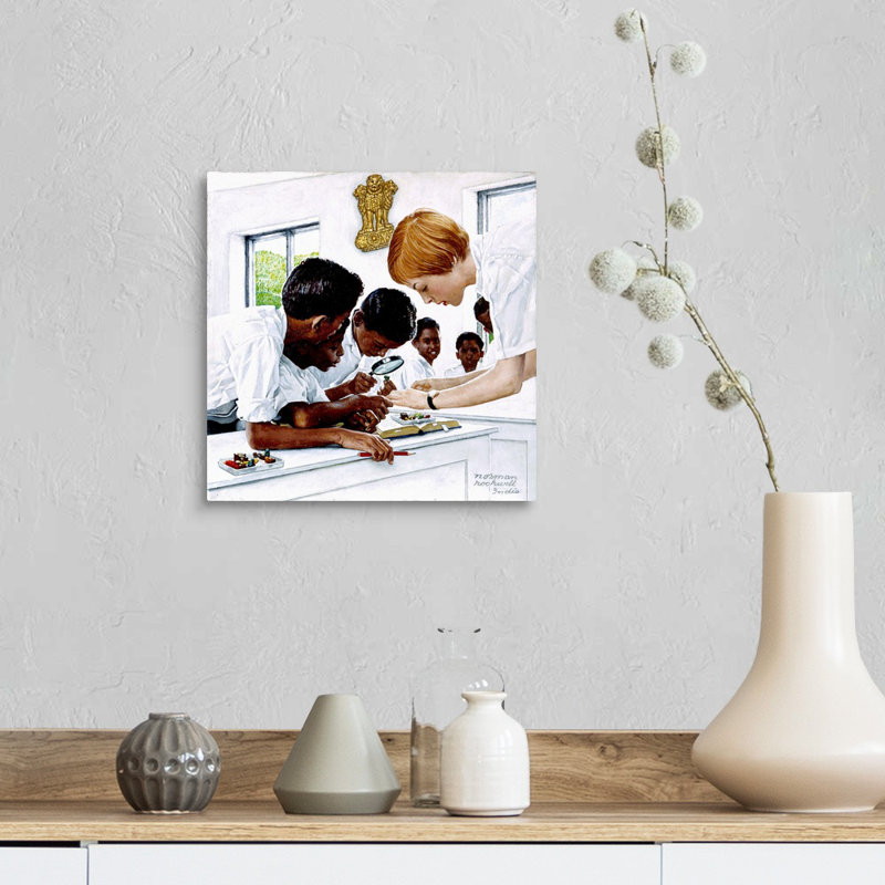 Art mural sur toile The Peace Corps In India, Toile tendue, H 12 po x l 12 po x P 1,25 po