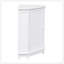 Armoire de rangement blanche en coin avec tablette réglable-129460131