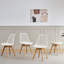 Dining Chairs - Nordic Style Dining Chair - Mesh Backrest - Solid Wood Legs-367318917-342771804