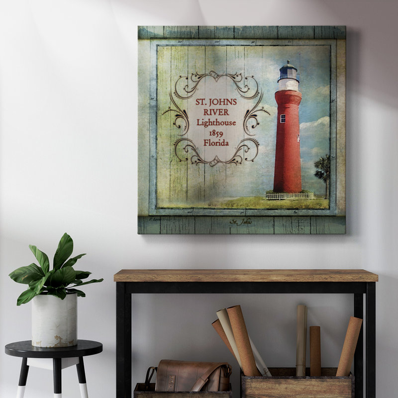 " Florida Lighthouse XI ", 10" H x 10" W x 1" D