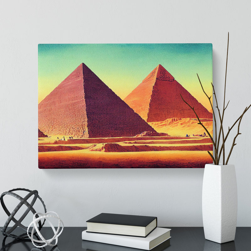 Pyramids In The Desert - Wrapped Canvas, 35cm H x 50cm W x 3cm D