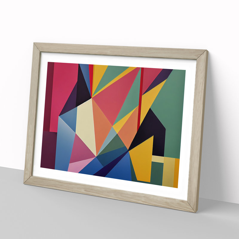 Abstract Shapes Vol.3 - Framed Print, 34cm H x 46cm W x 2cm D, Oak Framed