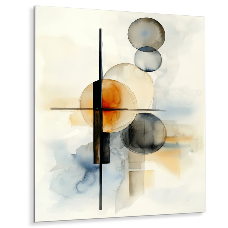 Abstract Suprematism Balance With Forms I - Modern Metal Wall Art Decor, Suprematism Metal Print, 40" H x 30" W x 0.84" D