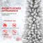 Arbre de Noël enneigé 7 pi - Arbre en PVC mince avec 469 pointes enneigées, conception peu encombrante, effet de neige réaliste, support en métal robuste, installation facile-1133489397
