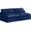 Canapé modulaire confortable en velours sans accoudoirs avec coussins réversibles 78 po-811190200