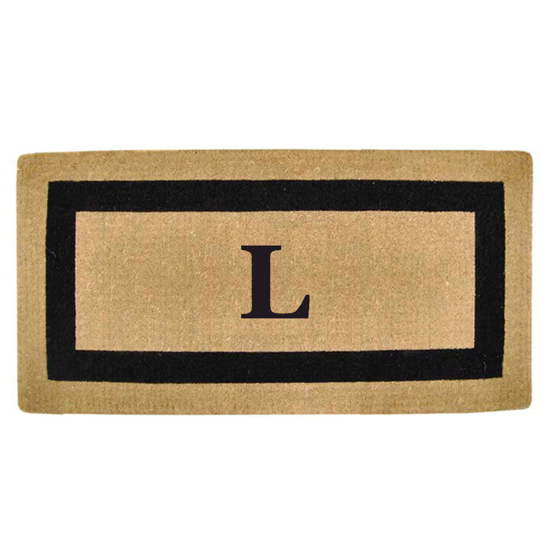 Tapis de porte antidérapant pour l'extérieur, L 24 po x L 57 po, Noir, L
