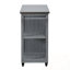 Îlot de cuisine extérieur avec plateau en acier inoxydable, porte-serviettes et porte-épices-2079972919