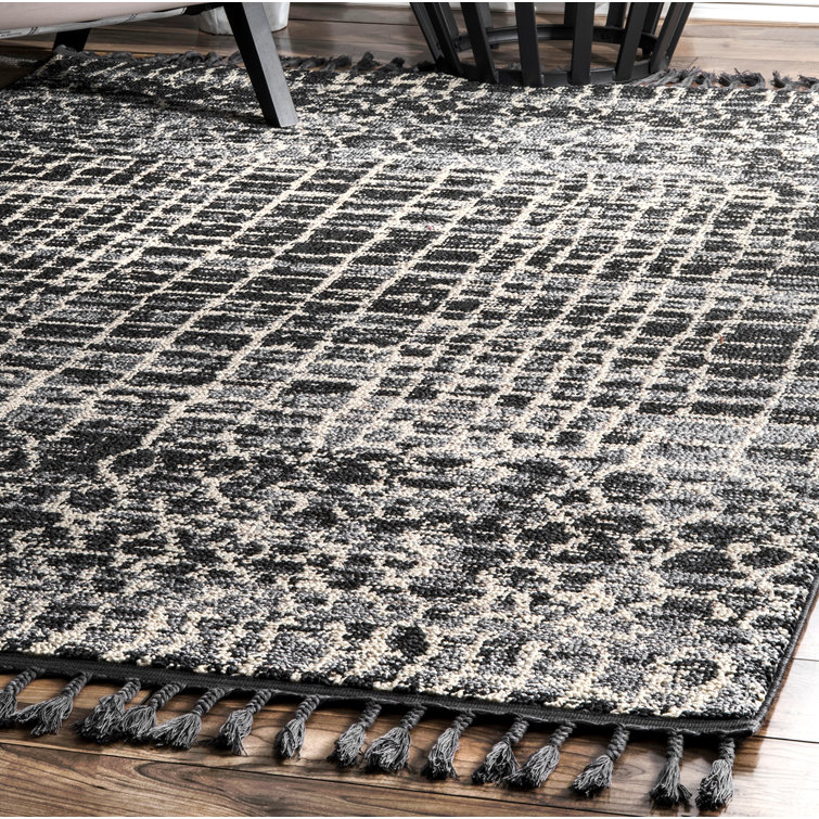 Tapis gris à motif abstrait Marito