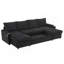 Canapé-lit convertible avec canapé-lit modulaire en forme de U 109,5 po avec méridienne de rangement, porte-gobelets, ports USB et boîtes et poches de rangement pour le salon, noir-1257011452