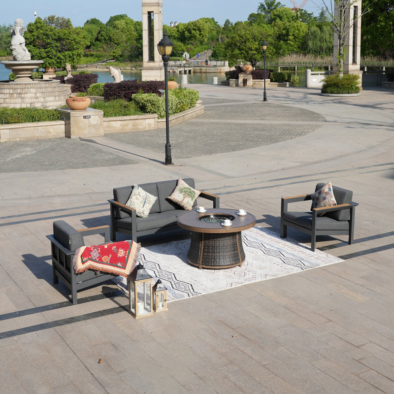 4 - Person Patio Conversation Set with Cushions