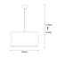Lustre scandinave élégant, hauteur réglable de 16,5 à 47,6 po, corps en métal noir, capuchon en tissu de 19,7 diamètre | Douille E27, 40 W maximum | Luminaire élégant pour décoration intérieure moderne, classé IP20-25505312-25505315