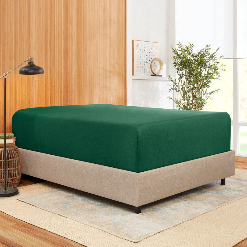 Premium Microfiber Fitted Sheet, Hunter Green, Full Fitted Sheet