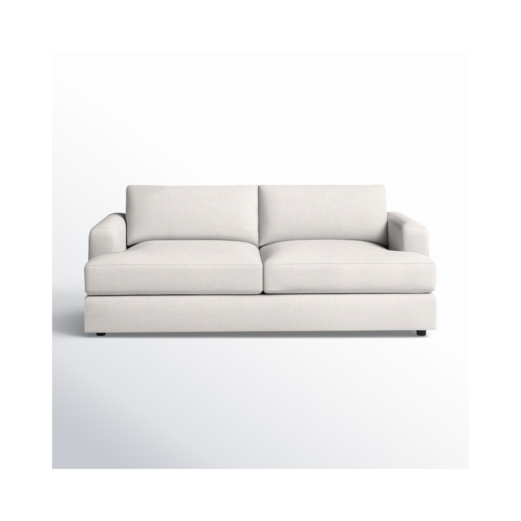 Cayden 84'' Upholstered Sofa, Lena Off White Performance Linen Blend