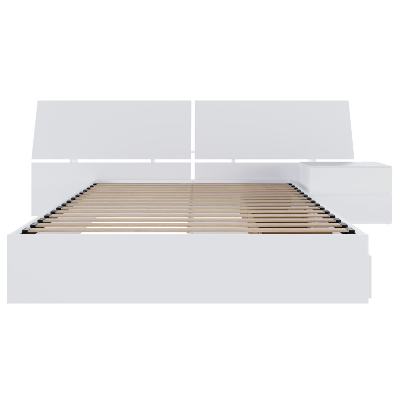 Kirkham 2-Piece Reversible Storage Bedroom Set, White