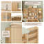 Armoire de cuisine 72 po en bois cannelé de 72 po avec 6 tablettes, armoire de rangement en chêne pour la salle à manger de cuisine, l 30 po x P 15,75 po x H 72 po-1203774237