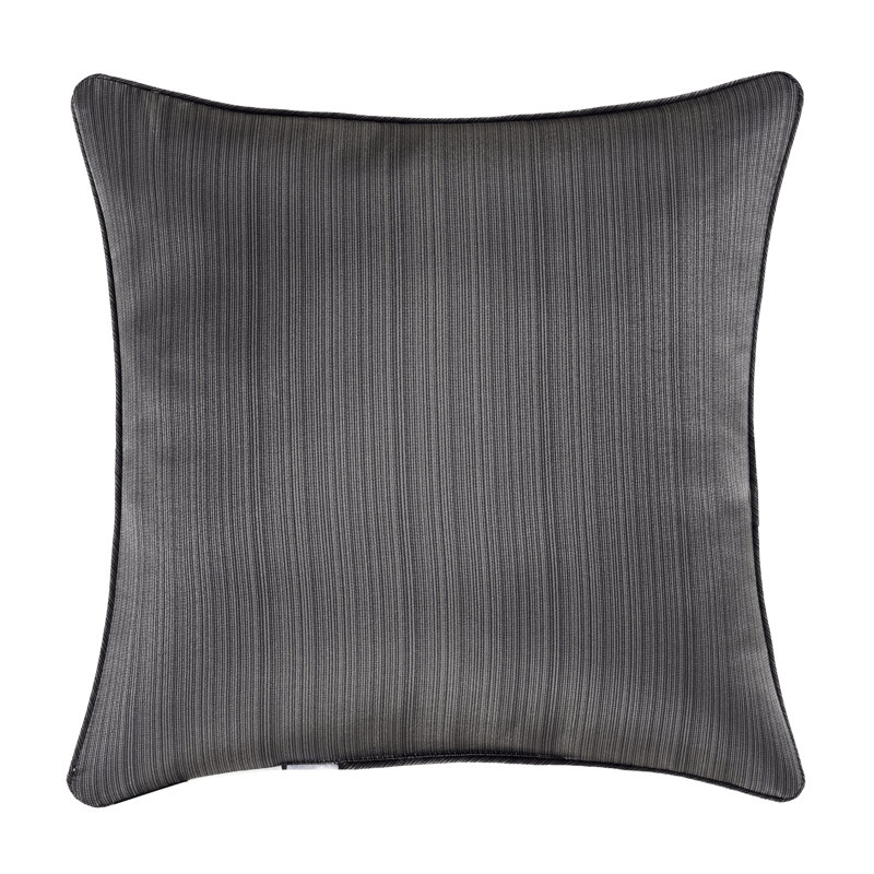 Charcoal and Grey Jacquard 20" Square Throw Pillow