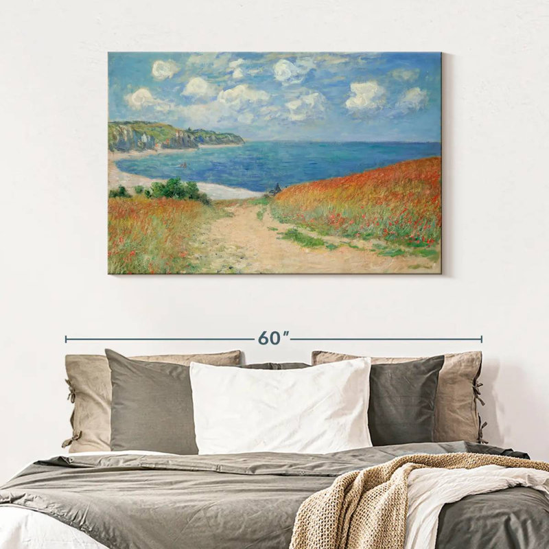 Ravi Path In Wheat Fields At Pourville, 32" H x 48" W
