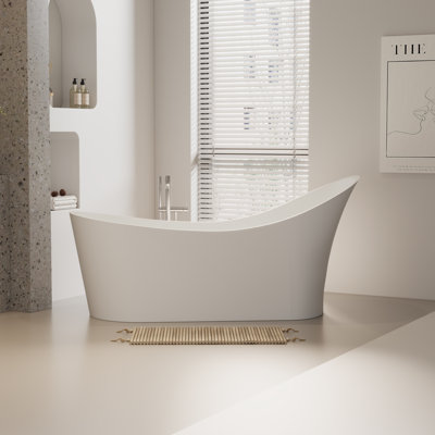55.125'' x 28'' Soaking Acrylic Bathtub