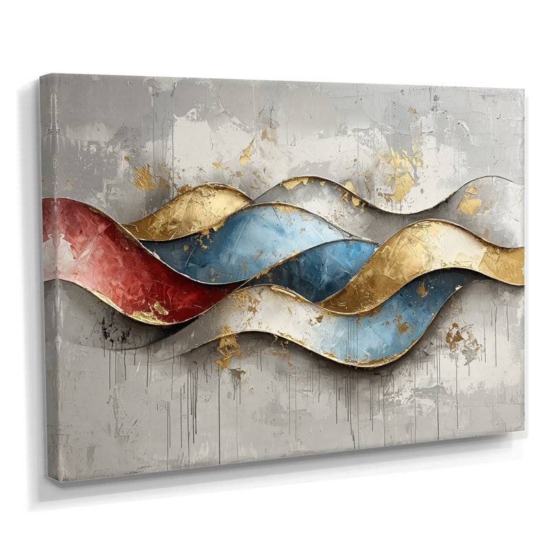 Wydra, prismatique, collage d'art optique I - Op Art, art mural, H 30 po x l 40 po, Toile tendue, Ne s’applique pas