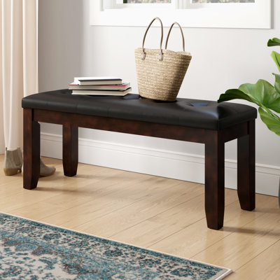 Stephentown Faux Leather Upholstered Bench