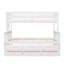 Lit superposé simple au-dessus d'un lit double avec lit gigogne, lit superposé séparable avec tiroirs pour la chambre à coucher-1482815112
