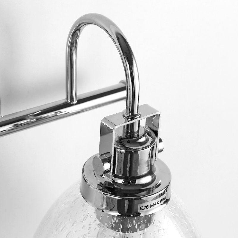 Ulyana Dimmable Black Vanity Light Bathroom Vanity lights, Chrome, 2