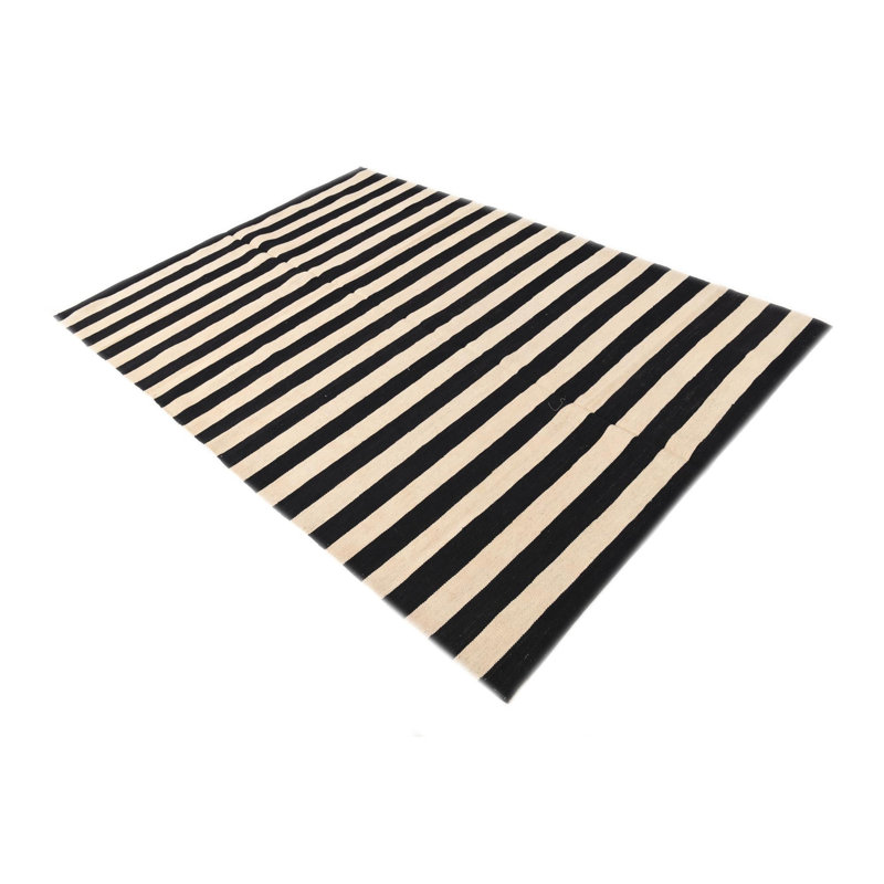 Tapis noir et blanc 6x9 Pinkerton
