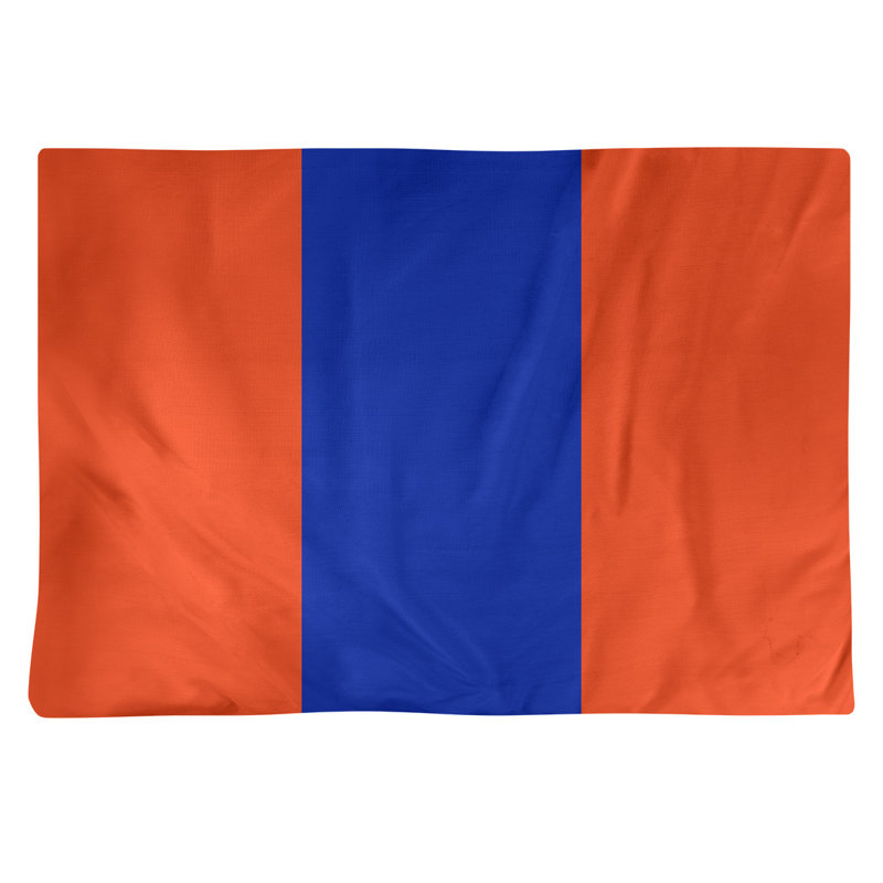 Florida Striped Rectangle Placemat, Orange, Poly Twill