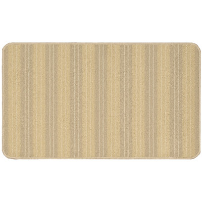 Tapis zone beige rayée Matys