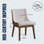 Ensemble de chaises d'appoint en velours brun et noyer (ensemble de 2) Ginny