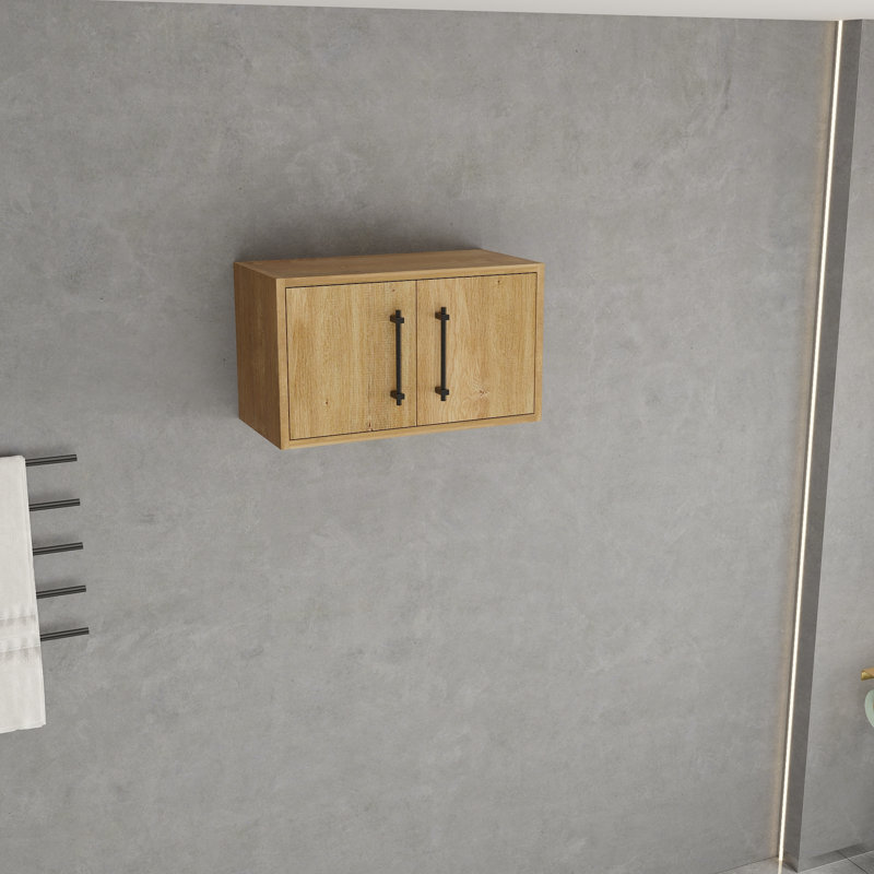 Victoria Top Cabinet Wall-Mounted, 13.8" H x 24" W x 12" D, Oak