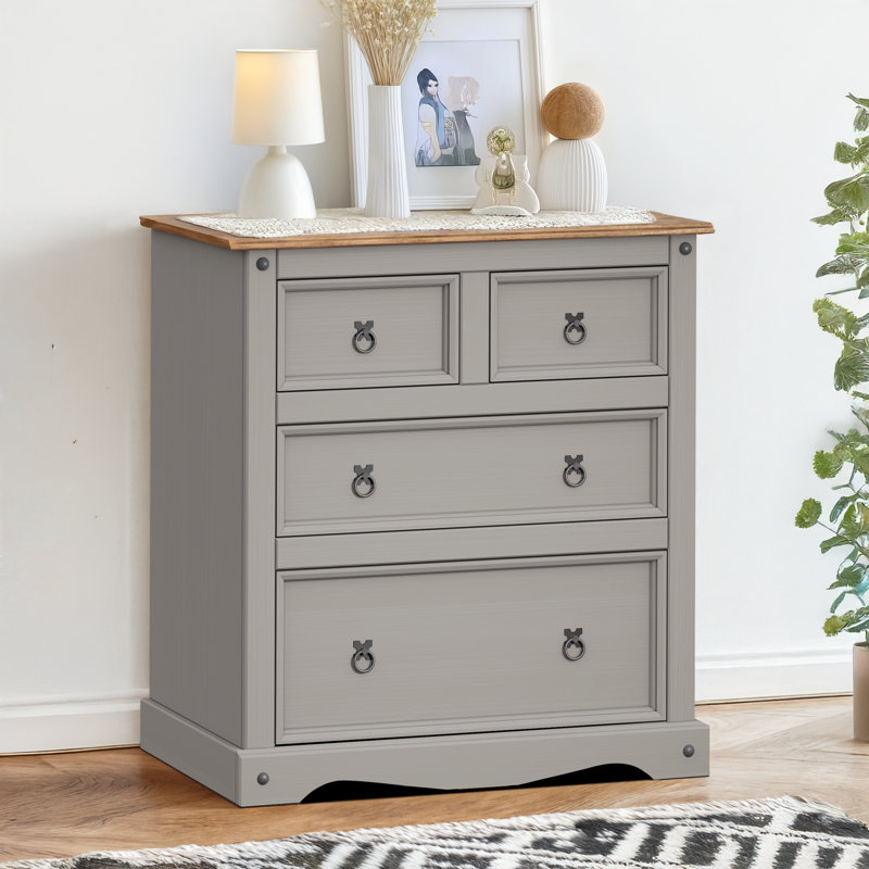 Bridewell 82cm W 4 - Drawer Chest of Drawers, Grey