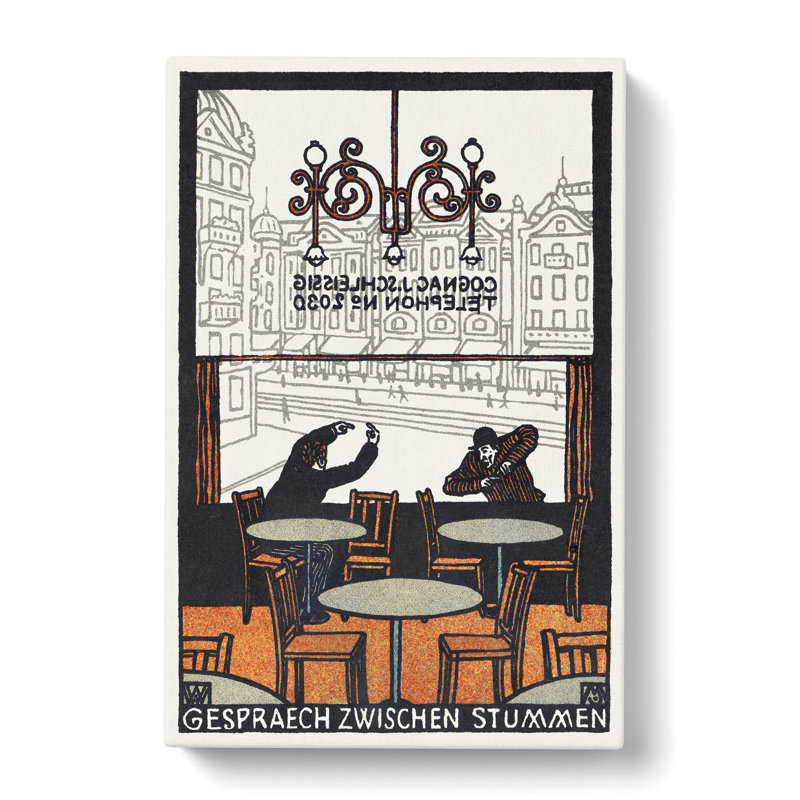 Conversation Between Mutes by Moriz Jung - Wrapped Canvas Painting, 50cm H x 35cm W x 3cm D