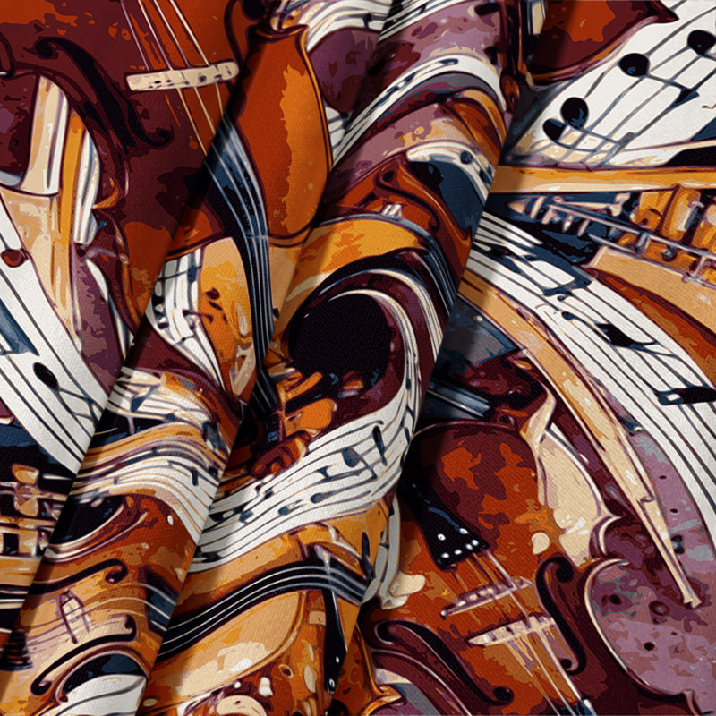 Music Musical Instruments Wall Tapestry, 26 po x 36 po
