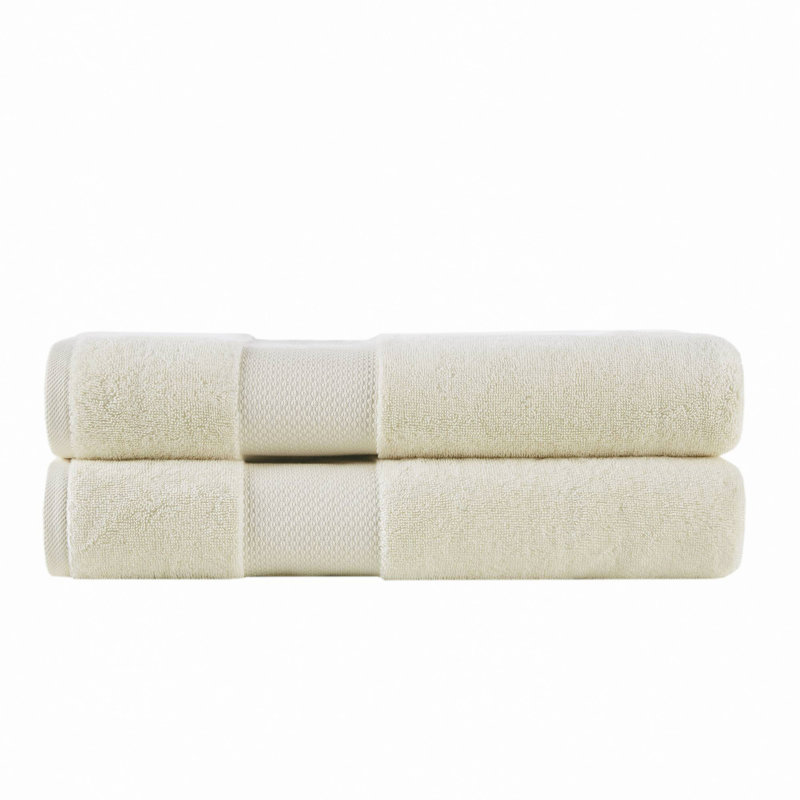 2 ensembles de draps de bain 100% coton 2 pièces 35 X 70 po, Naturel