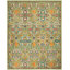 Tapis vert / orange / ivoire tissé à la machine Weylyn-649759320