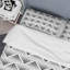 Ensemble de housse de couette en microfibre blanc / noir 3 pièces