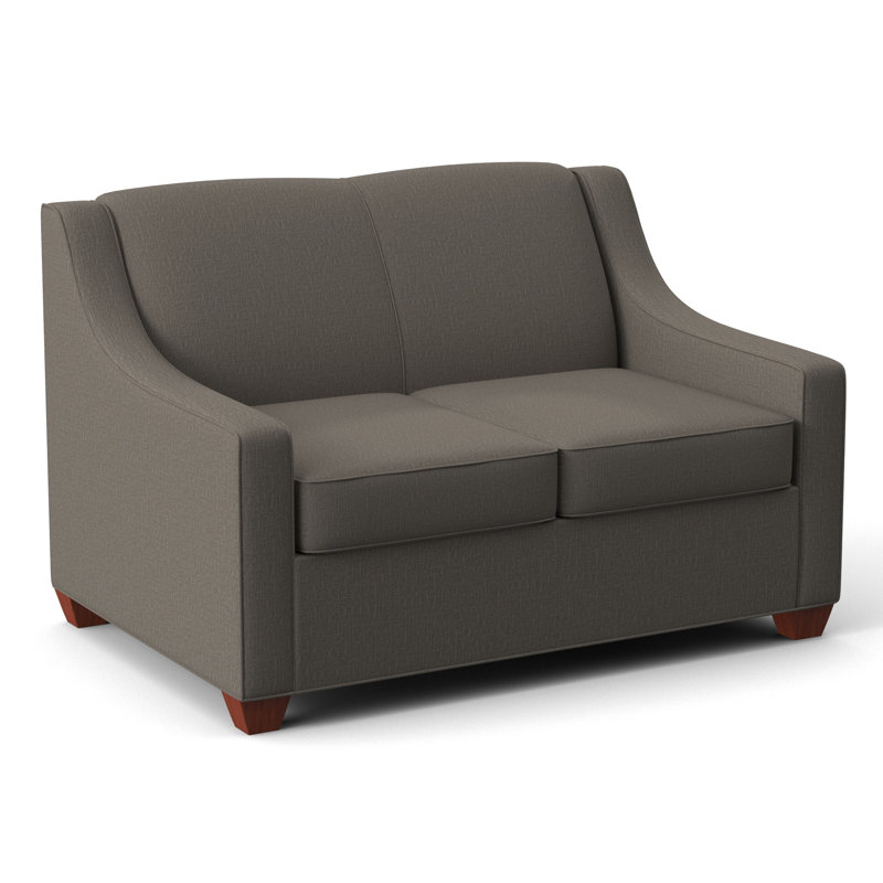 Phillips 52" Square Arm Loveseat with Reversible Cushions, BM Cherry, Antic Mimosa