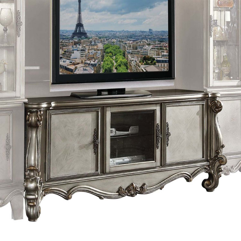 Meuble télé 74 po Versailles, finition platine antique