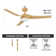 52" Smart Ceiling Fan with Dimmable LED Light and Remote Control